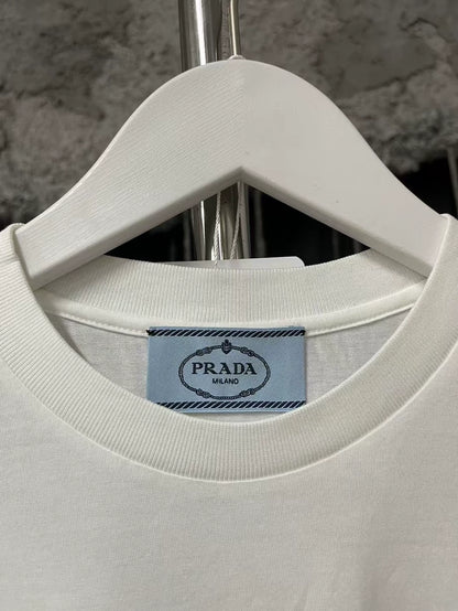 Prada Triangle Logo Short Sleeve T-Shirt