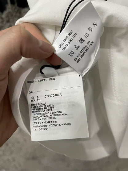 Prada Triangle Logo Short Sleeve T-Shirt