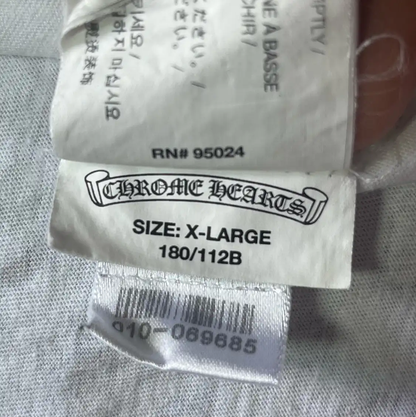 Chrome Hearts White Cotton Short Sleeve T-Shirt 0089