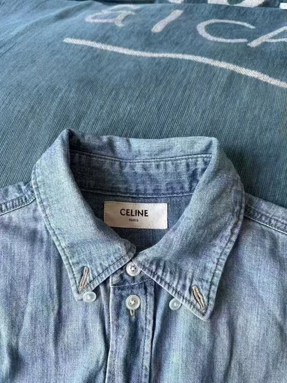 Celine Denim Cropped Shirt Size S