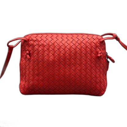 BV Woven Leather Crossbody Bag