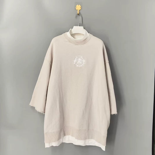 Givenchy Runway Layered Beige Short Sleeve Top-yf