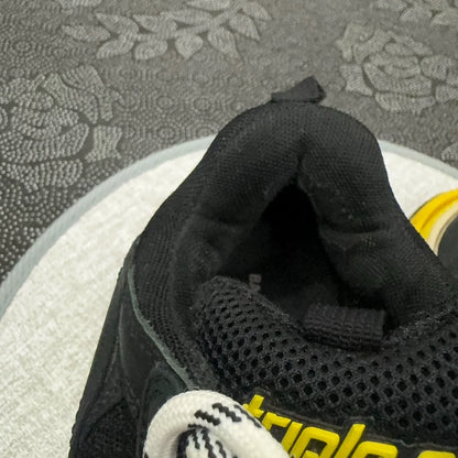 Balenciaga Black Yellow Triple S Sneakers
