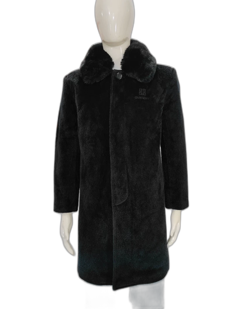 Givenchy Black Fur Collar Long Coat