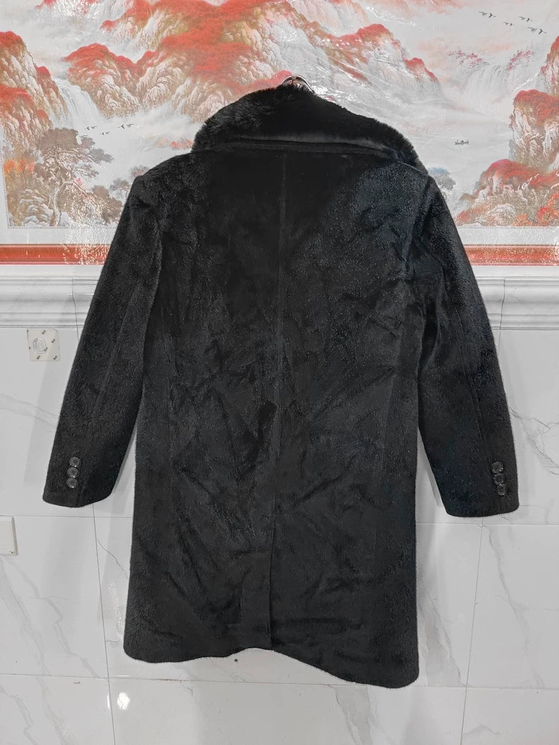 Givenchy Black Fur Collar Long Coat