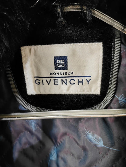 Givenchy Black Fur Collar Long Coat