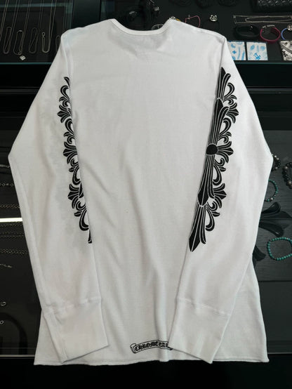 Chrome Hearts White Waffle Long Sleeve Top-yf