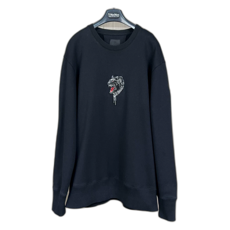 Givenchy Black Embroidered Sweatshirt XL