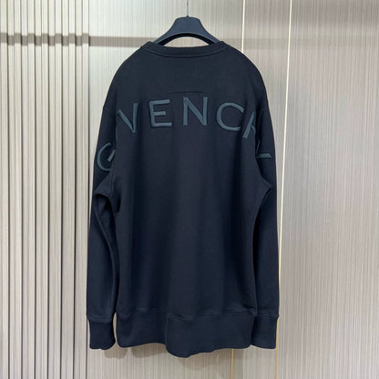 Givenchy Black Embroidered Sweatshirt XL