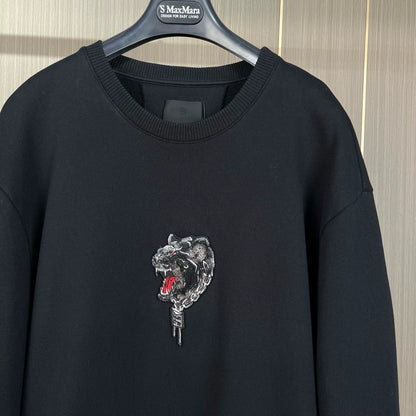 Givenchy Black Embroidered Sweatshirt XL