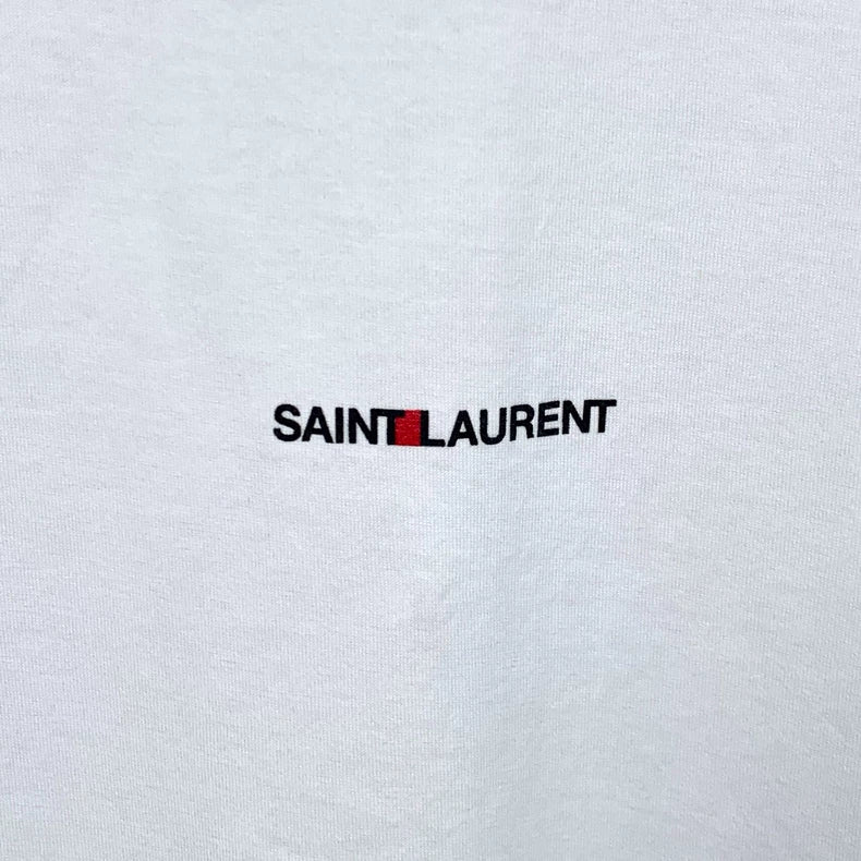 Saint Laurent Cotton Logo Print T-Shirt