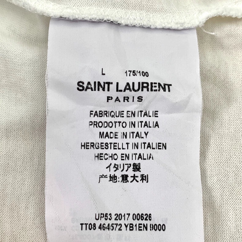 Saint Laurent Cotton Logo Print T-Shirt