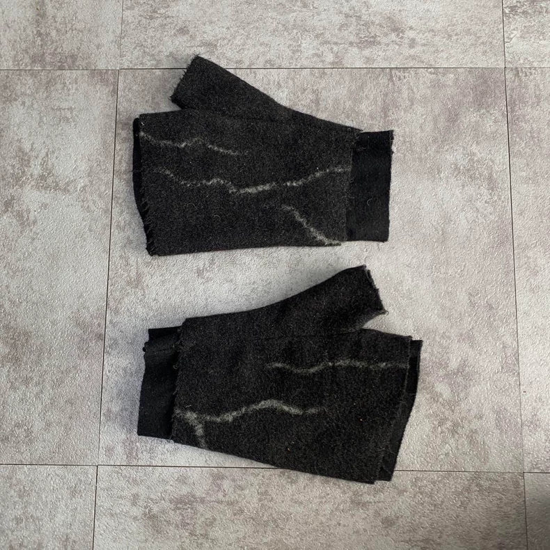Dark Avant-Garde Fingerless Gloves