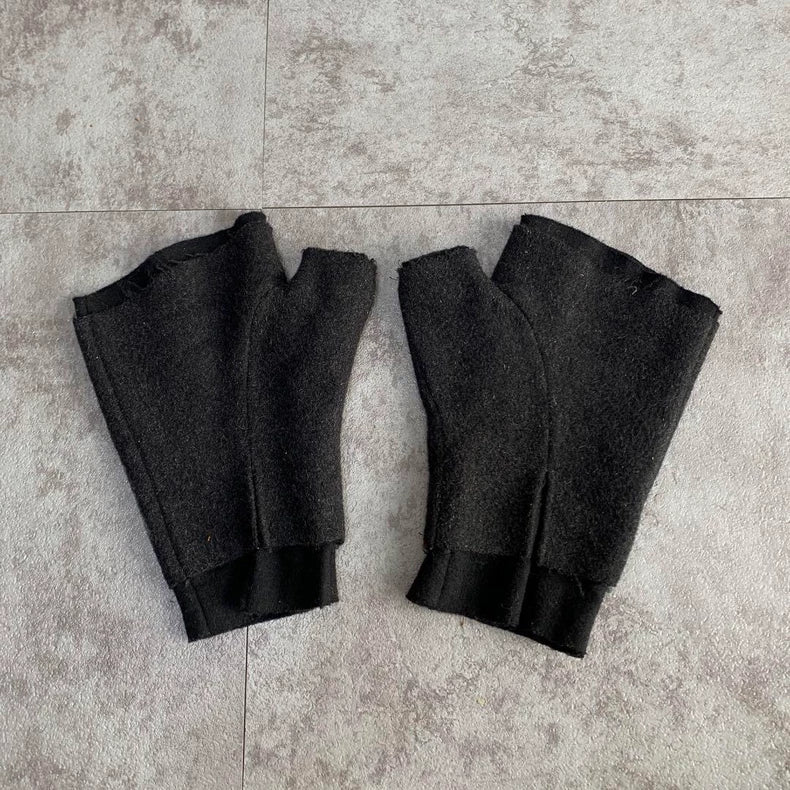 Dark Avant-Garde Fingerless Gloves