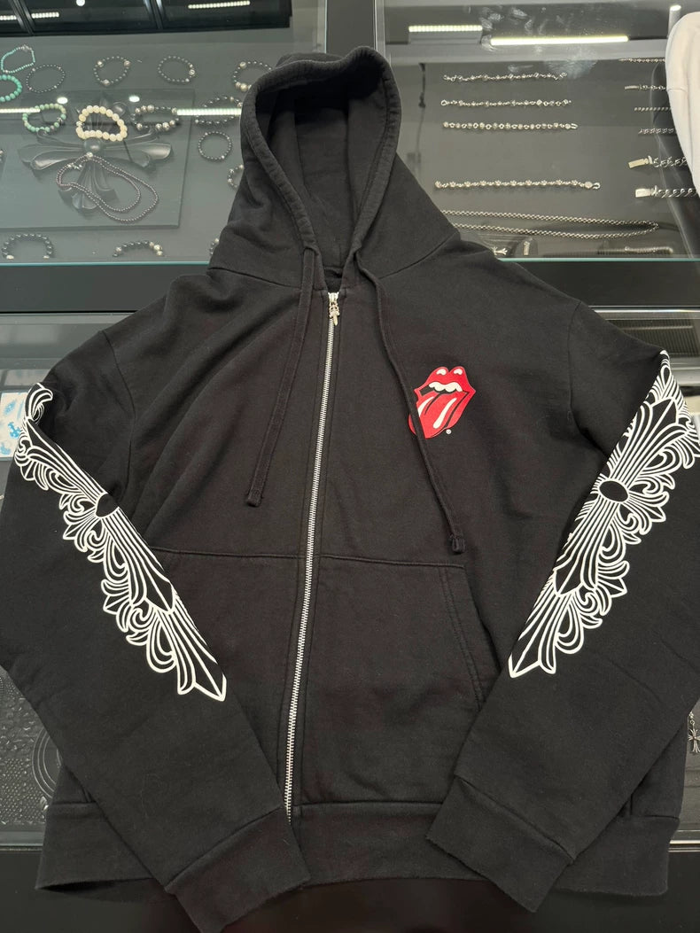 Chrome Hearts Rolling Stones Zip Hoodie-yf