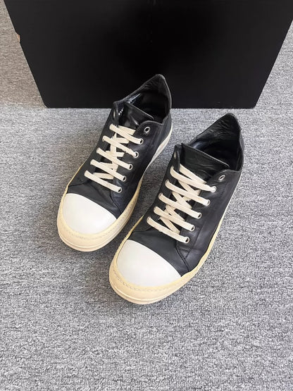 Rick Owens Low Top Leather Sneakers Size 41-42-yf