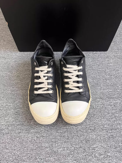 Rick Owens Low Top Leather Sneakers Size 41-42-yf