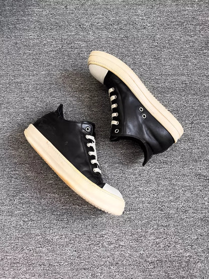 Rick Owens Low Top Leather Sneakers Size 41-42-yf