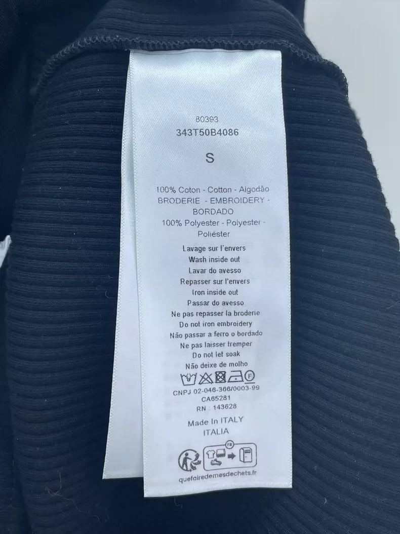 Dior Black Embroidered Tank Top