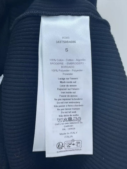 Dior Black Embroidered Tank Top