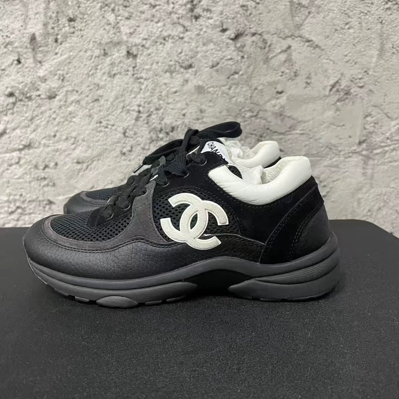 Chanel Black and White Sneakers