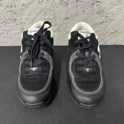 Chanel Black and White Sneakers