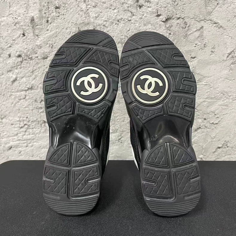 Chanel Black and White Sneakers
