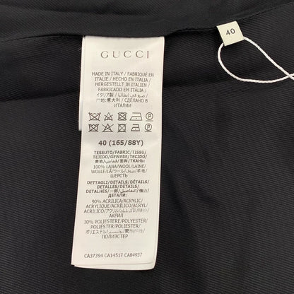 Gucci V-Neck Wool Coat with Gold Buttons