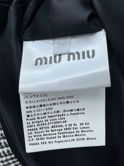 miumiu Checkered Sleeveless Top