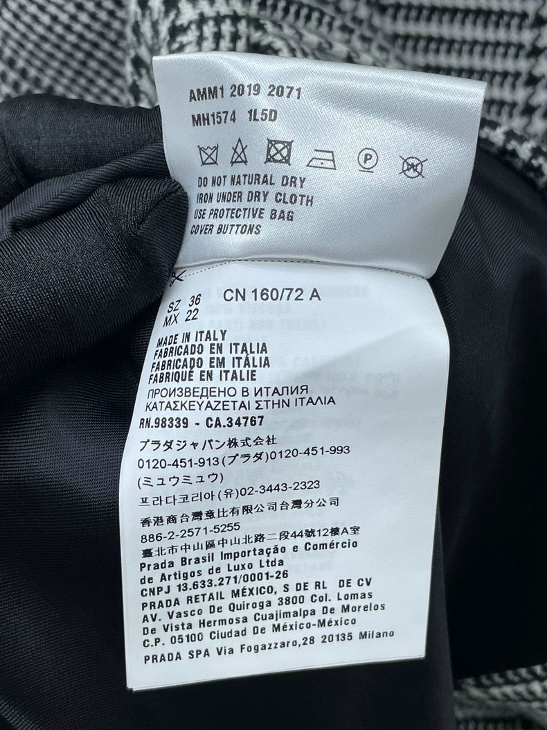 miumiu Checkered Sleeveless Top