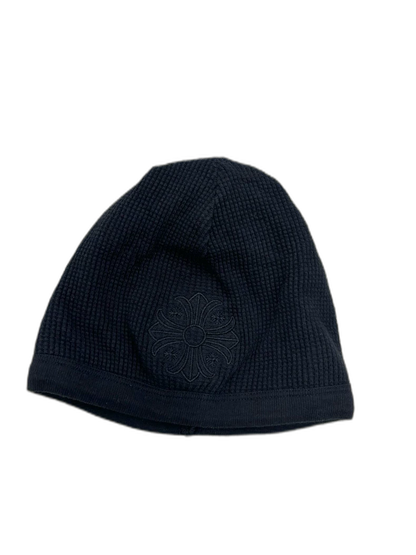Chrome Hearts Black Waffle Cross Beanie Hat