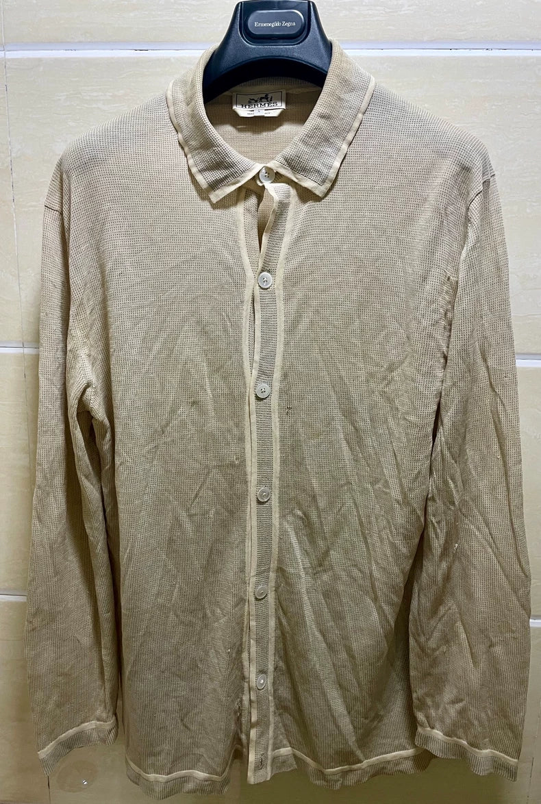 Hermes Long Sleeve Knit Shirt Size L