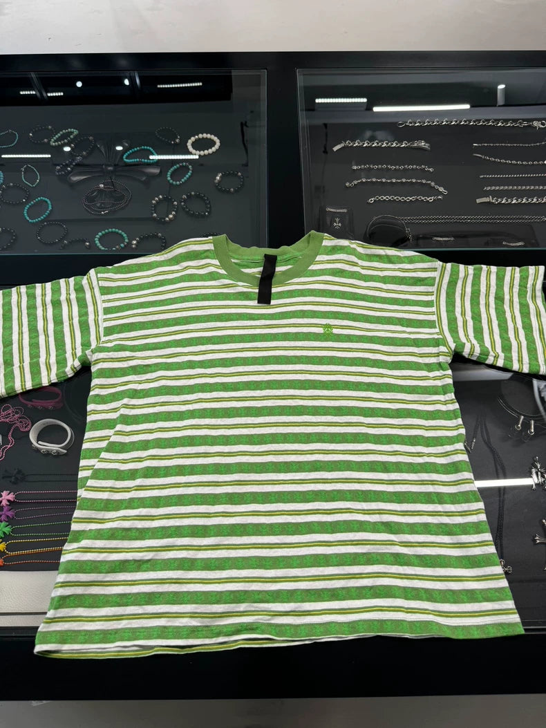 Chrome Hearts Green White Stripe T-shirt-yf
