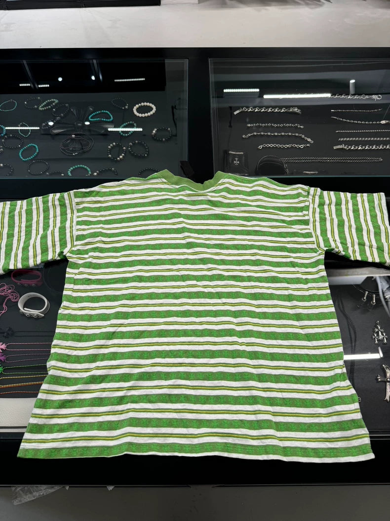 Chrome Hearts Green White Stripe T-shirt-yf