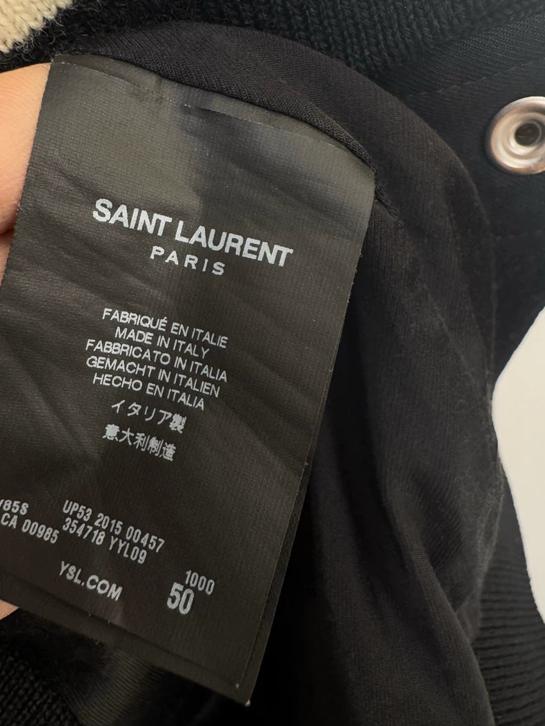 Saint Laurent Black Baseball Jacket