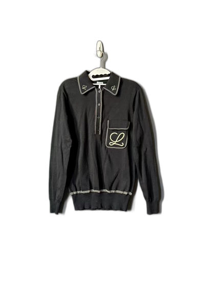 Loewe Black Embroidered Knitwear Long Sleeve Shirt