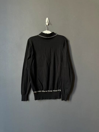 Loewe Black Embroidered Knitwear Long Sleeve Shirt
