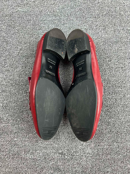 Hermes Burgundy Leather Loafers-yf