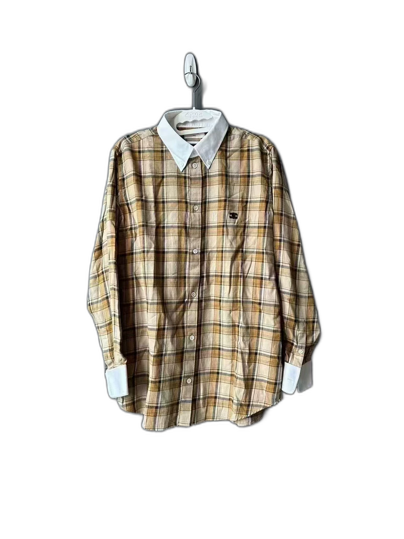 Celine Plaid Button-Up Shirt