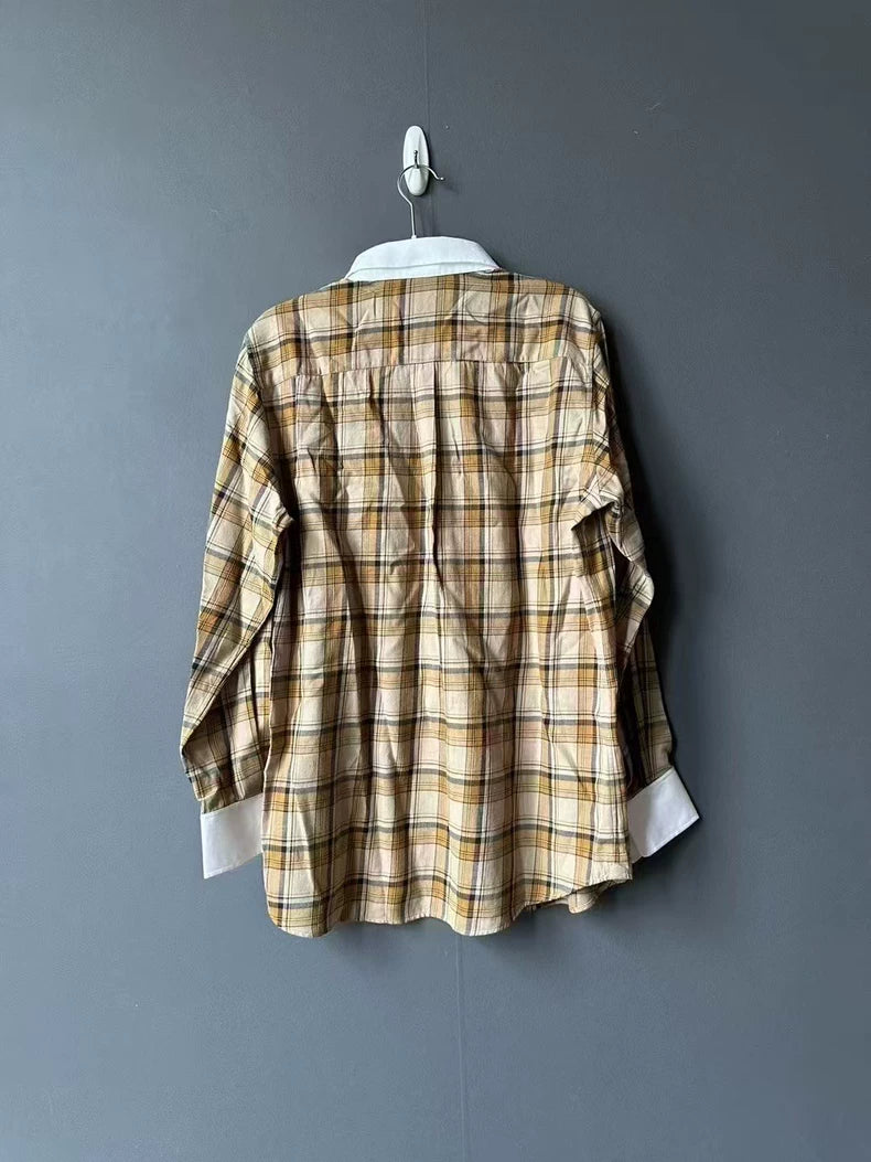 Celine Plaid Button-Up Shirt