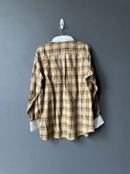 Celine Plaid Button-Up Shirt