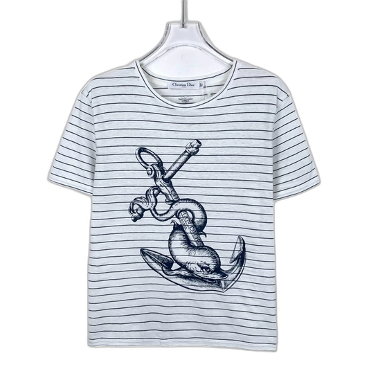 Dior Nautical Striped Cotton T-Shirt