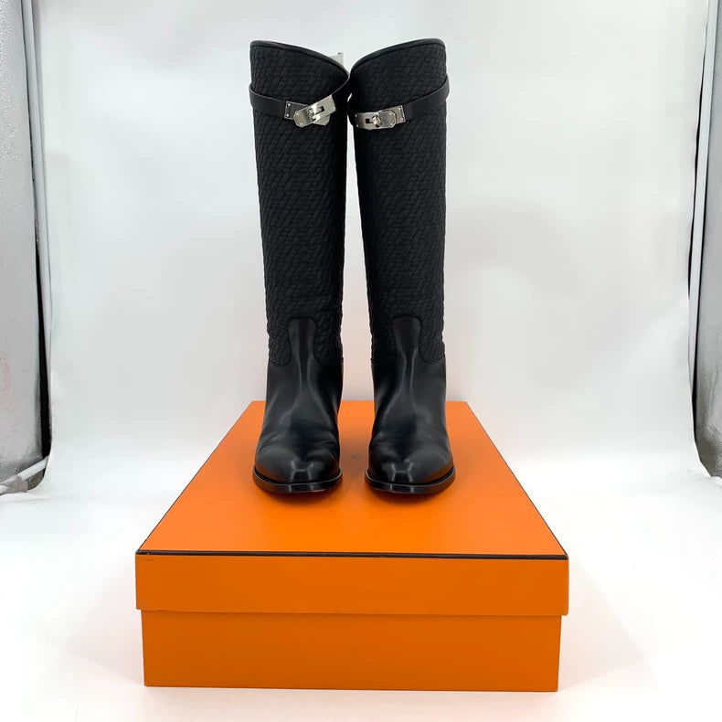 Hermes Jumping High-Top Leather Boots