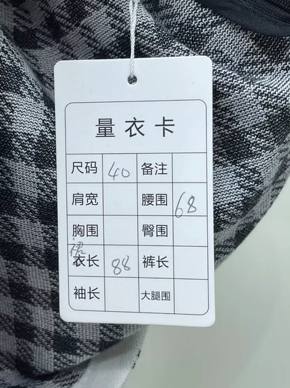 miumiu Black and White Checkered Skirt