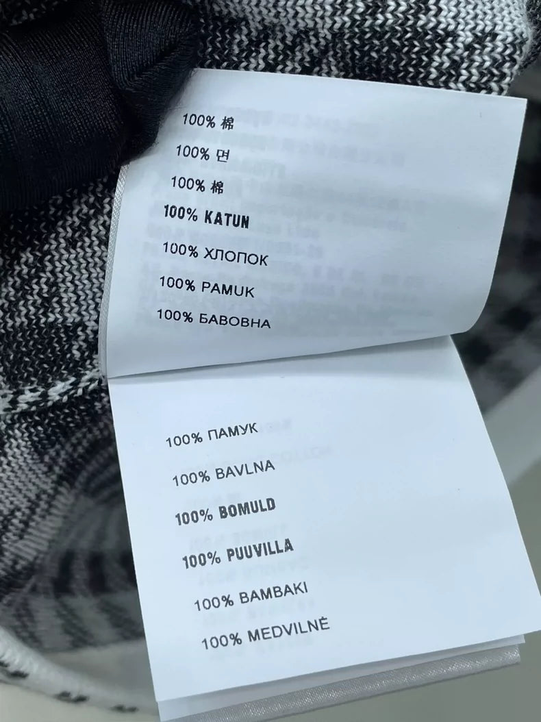 miumiu Black and White Checkered Skirt