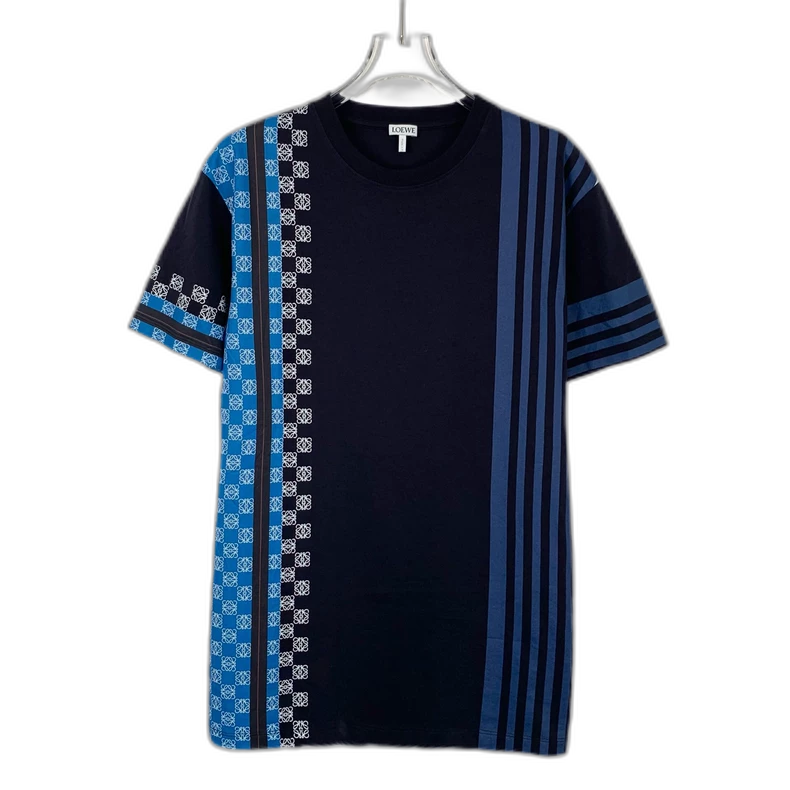 Loewe Black Stripe Logo Embroidered T-Shirt