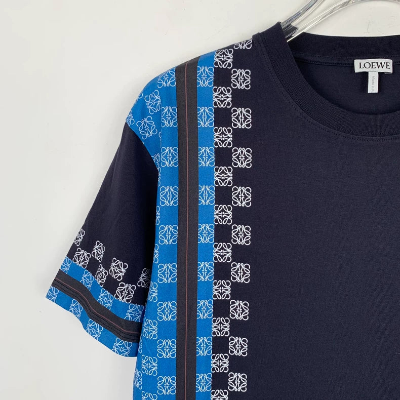 Loewe Black Stripe Logo Embroidered T-Shirt