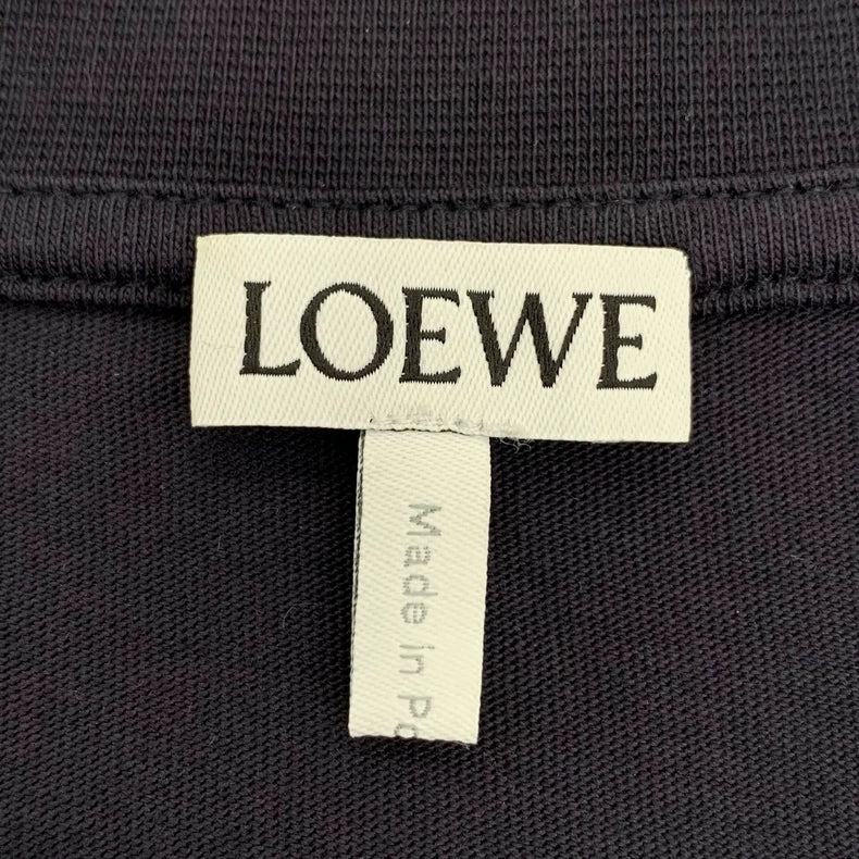 Loewe Black Stripe Logo Embroidered T-Shirt
