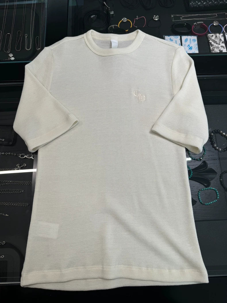 Chrome Hearts White Waffle Embroidered Tee-yf