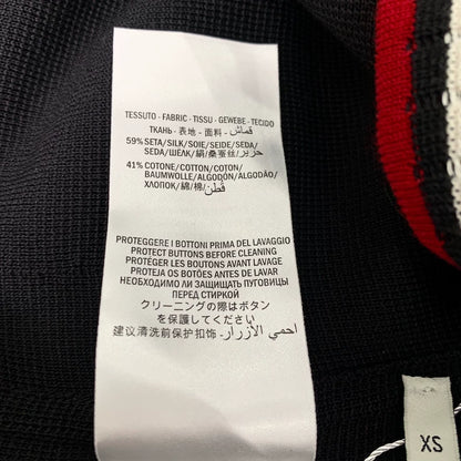 Gucci Black Striped Silk Knit Cardigan